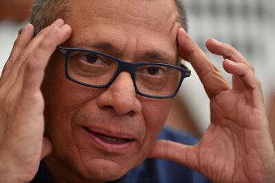 Jorge Glas, exvicepresidente de Ecuador, destituido por caso Odebrecht.
