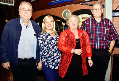 Luis María Gini, Ana Céspedes, Lilia de Stevens y Carlos Stevens.