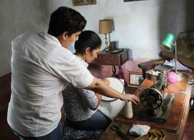 Paz Encina dirige a la actriz Hebe Duarte en una de las escenas de la película “Ejercicios de Memoria”, que sirve de inspiración para esta 15ª edición del Talents Buenos Aires.