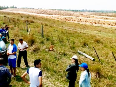 Grandes surcos y fosas fueron preparados para el vertedero en la compañía Ñuatî Guazú.