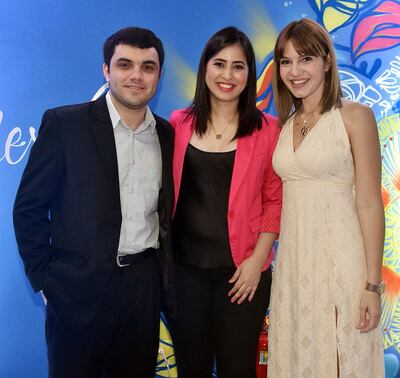 Jonathan Argaña, Alicia Jara y Gabriela Villalba.