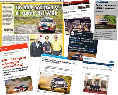 En Paraguay y en diferentes países de Sudamérica, Europa y Asia hubo repercusión sobre la posibilidad del WRC en nuestro país.