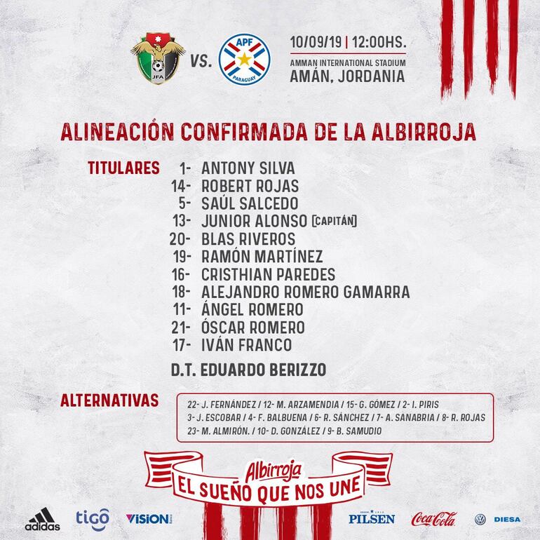 Los once de Paraguay.