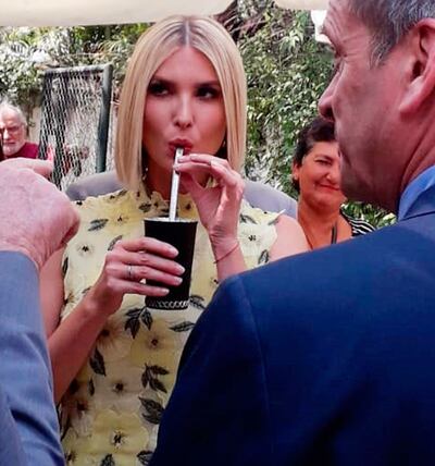 Ivanka Trump se animó a probar el tereré.