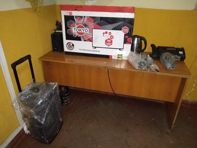 Algunos de los objetos robados y luego recuperados por la Policía.