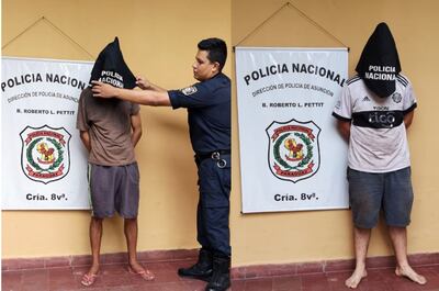 César Diosnel Monzón, alias Princesa y su presunto cómplice, Freddy Daniel Berdoy Vergara, detenidos ayer.