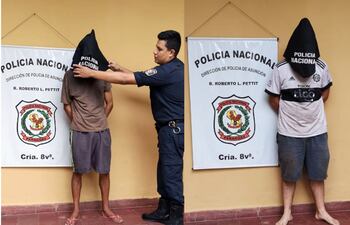 César Diosnel Monzón, alias Princesa y su presunto cómplice, Freddy Daniel Berdoy Vergara, detenidos ayer.