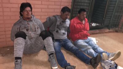 Los tres hombres detenidos en Luque.