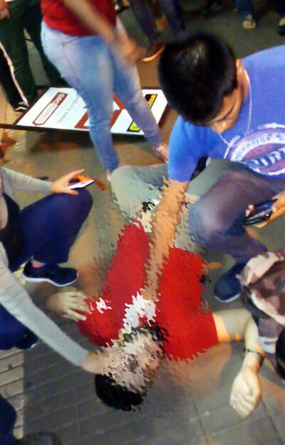 Matías Alfredo Ocampo Cáceres fue auxiliado  y llevado a un hospital, donde más tarde falleció.