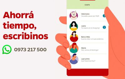 Banco Atlas propone la atención a los clientes vía Whatsapp, con el fin de ahorrarles tiempo sin interrupciones a las actividades diarias.