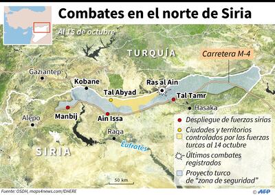 Combates en el norte de Siria