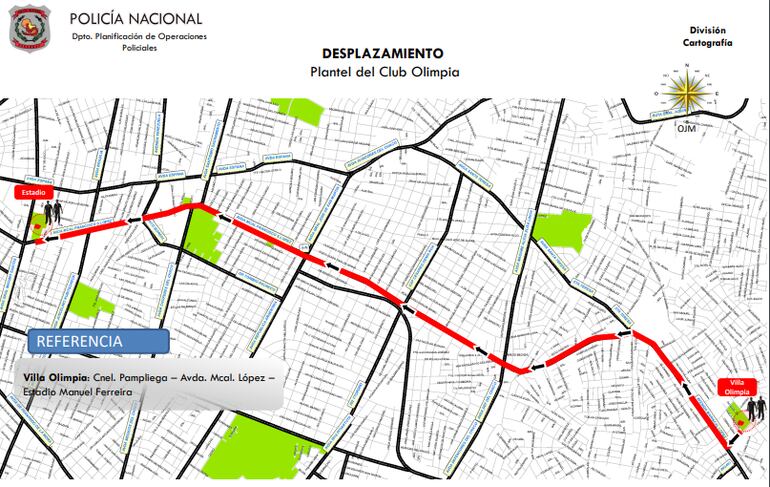El recorrido del Rey de Copas.
