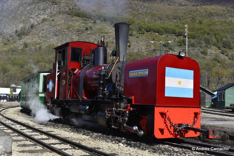 Tren fin del mundo en Tierra del Fuego, Argentina.