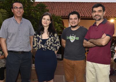 Jorge Ayala, Victoria Bedoya, Santiago Abad y Jorge Benítez.