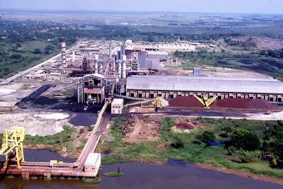 Vista aérea de la siderúrgica Acepar,  que desde finales de 2017 está ociosa. Desde 1997, año en que se privatizó, dejó de  recibir inversiones.