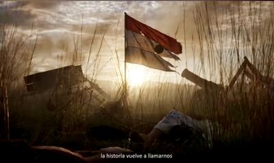 Imagen de un video difundido por el Ministerio de Salud, en el que se hace alusión a las batallas del Paraguay.