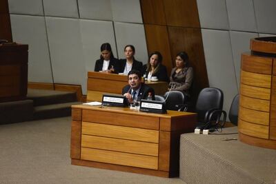 Hugo Velázquez, ante la Cámara de Diputados.