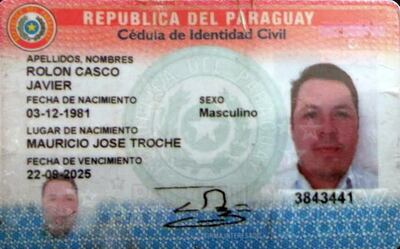 La cédula original, pero de contenido falso que el sospechoso utilizaba para operar tranquilamente, pese a que tenía orden de captura desde el 2015 por el hecho punible de narcotráfico.