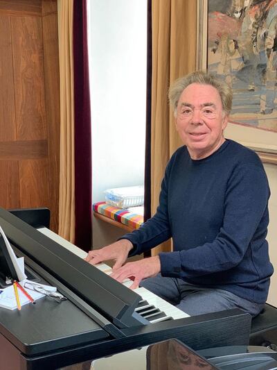 El pianista Andrew Lloyd Webber, en una foto publicada en su página de Facebook.
