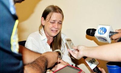 Marylin Michel al momento de conocer la sentencia que le impusieron en el año 2015.