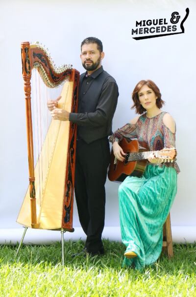 Miguel y Mercedes Ramírez compartirán hoy con el público un variado repertorio enfocado en el arpa y la guitarra.