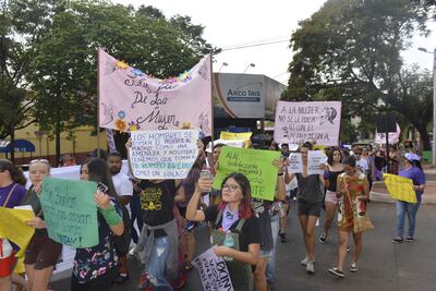 La movilización fue en las avenidas de la zona céntrica de Ciudad del Este.