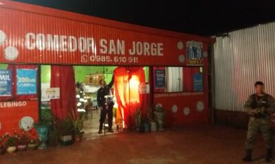 En este comedor del distrito de Carlos A. López mataron de 16 balazos a Carlos Jorge Delvalle.