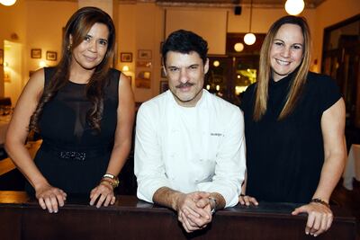 Adriana Valdovinos, Rodrigo Toso y Christy Russo.