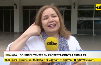 Contribuyentes de Asunción en protesta contra firma TX