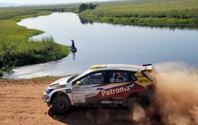 Gustavo Saba ganó ayer la seis pruebas especiales de la Primera Etapa con el VW Polo GTI R5.