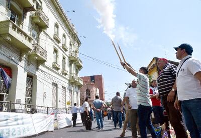 ministerio de hacienda, manifestantes
