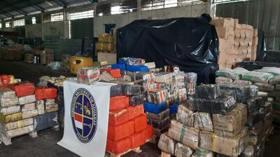 La  carga estaba oculta en un camión cisterna.