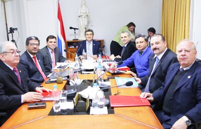 José Torres Kirmser, Claudio Bacchetta, Carlos Cabrera, Roberto González, Cristian Kriskovich, Adrián Salas Coronel, Juan Ramírez y Luis Benítez Riera, miembros del Consejo de la Magistratura.