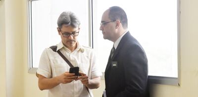 Camilo Soares (i), el principal acusado por el tema de los “coquitos de oro”.