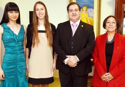 Jessica Caballero, Kristina Meliukhina, Nery Peña y Marta Medina.