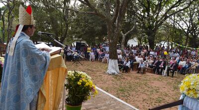 El obispo de la diócesis de Misiones, monseñor Pedro Collar Noguera, presidió la misa central en honor a Santa María de Fe. Fue el domingo último.