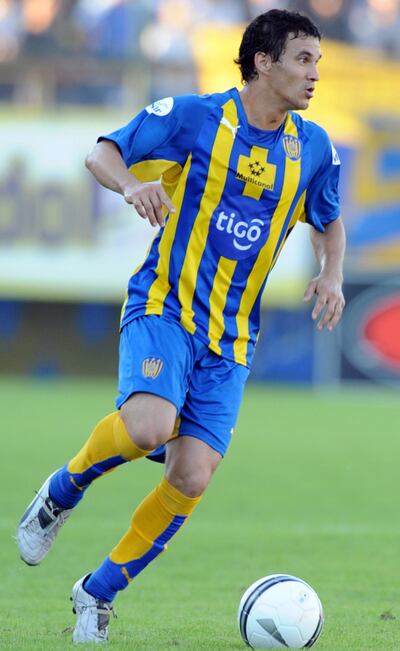 Luis Alejandro Núñez López cuando vestía la casaca del Luqueño, el club que marcó su carrera.