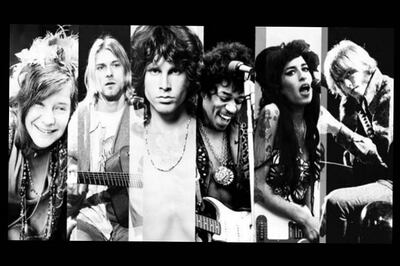 Algunos de los miembros del llamado "Club de los 27".