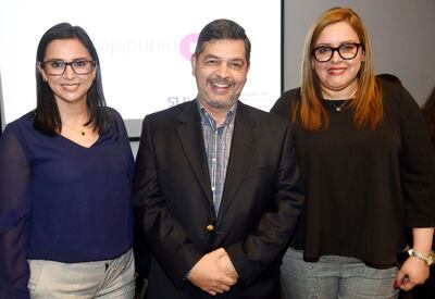 Sandra González, Federico RIbeiro y Liana Vidal.