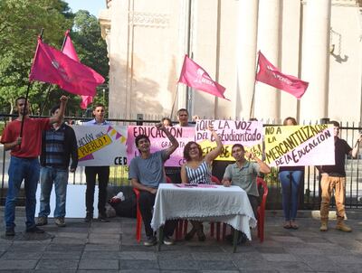 Jóvenes presentaron ayer un nuevo movimiento estudiantil.