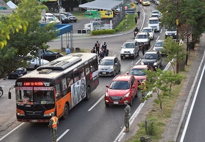 Los buses están operando con un porcentaje de flota limitada.
