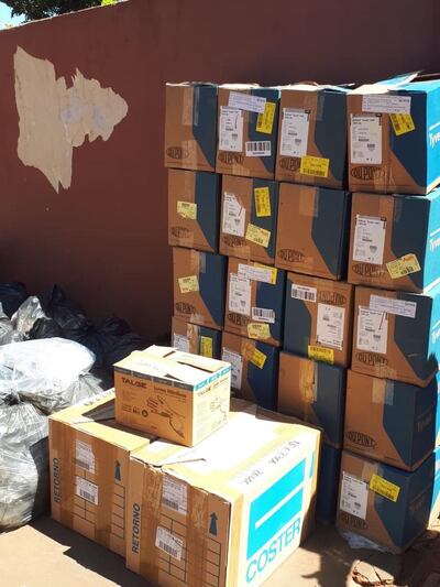 Los insumos que habrían ingresados al país de contrabando.