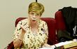 La senadora Desirée Masi, del Partido Democrático Progresista, ayer durante la sesión de la Comisión Permanente del Congreso.