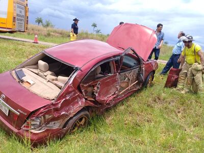 Cuatro heridos en choque registrado en Quiindy