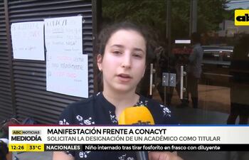 Manifestación frente a Conacyt