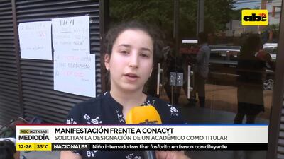 Manifestación frente a Conacyt