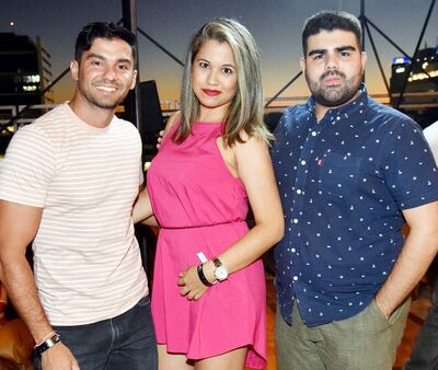 Lucas Miranda, Malu Velázquez y Gustavo Spaini.