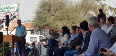 Presidente Mario Abdo Benítez en  Inauguración de la Expo Rodeo Trébol, Loma Plata. Chaco.