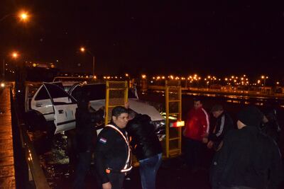 Accidente sobre puente Quiteria.