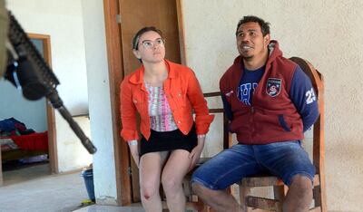 Fredy Ariel Irala Fernández (der.), alias Lico’i, y su mujer Ana Raquel Colmán Fernández, detenidos ayer.